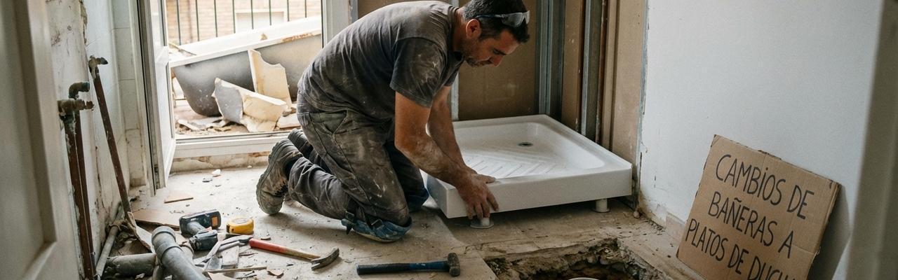 Cambios de bañeras a platos de ducha en Galdakao
